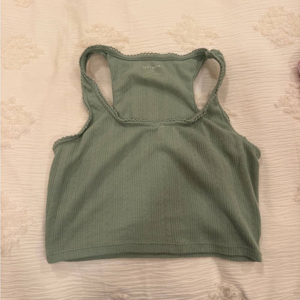 Aeropostale green crop tank